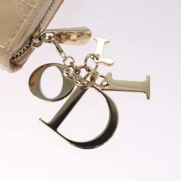 Christian Dior Canage Card Case Enamel Beige Auth ar13203 - Picture 12 of 16